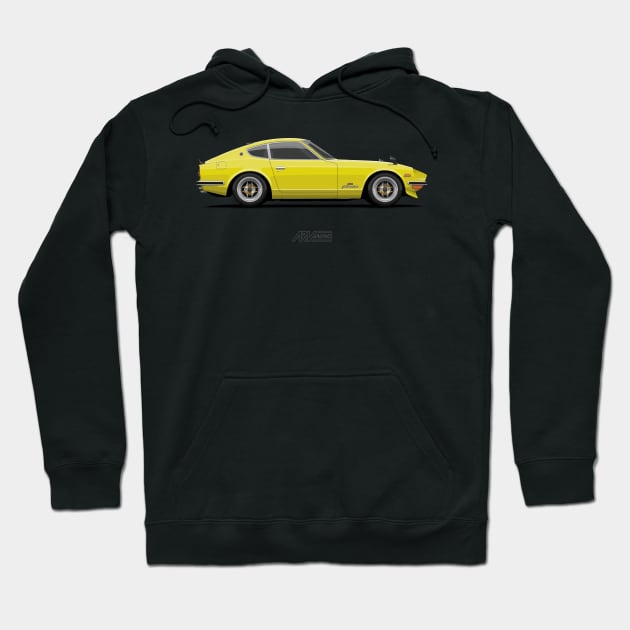 Fairlady 240Z Yellow Hoodie by ARVwerks